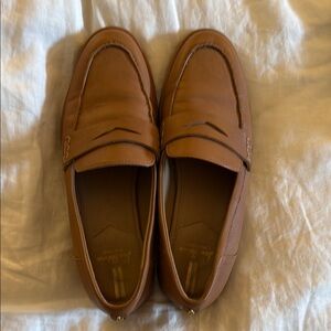 Sam Edelman Tan Leather Penny Loafers